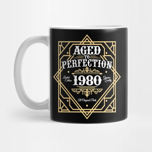 1980 birthday gift idea aged to perfection by HBfunshirts